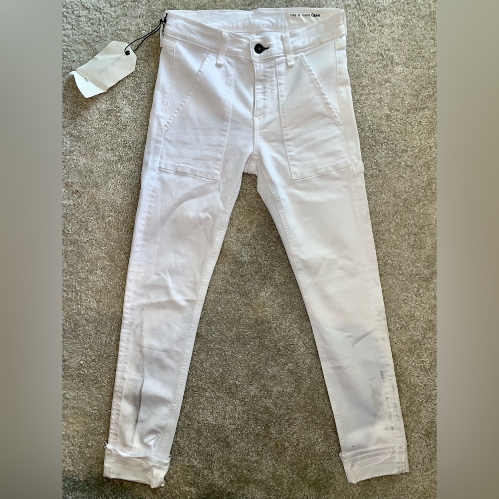 Rag and Bone white womens jeans size 24 skinny